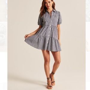 Abercrombie & Fitch Poplin Shirt Dress Plaid